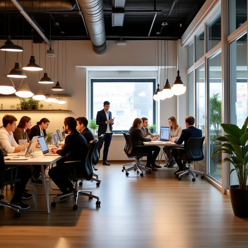 İstanbul İnkübatör modern ofis alanı